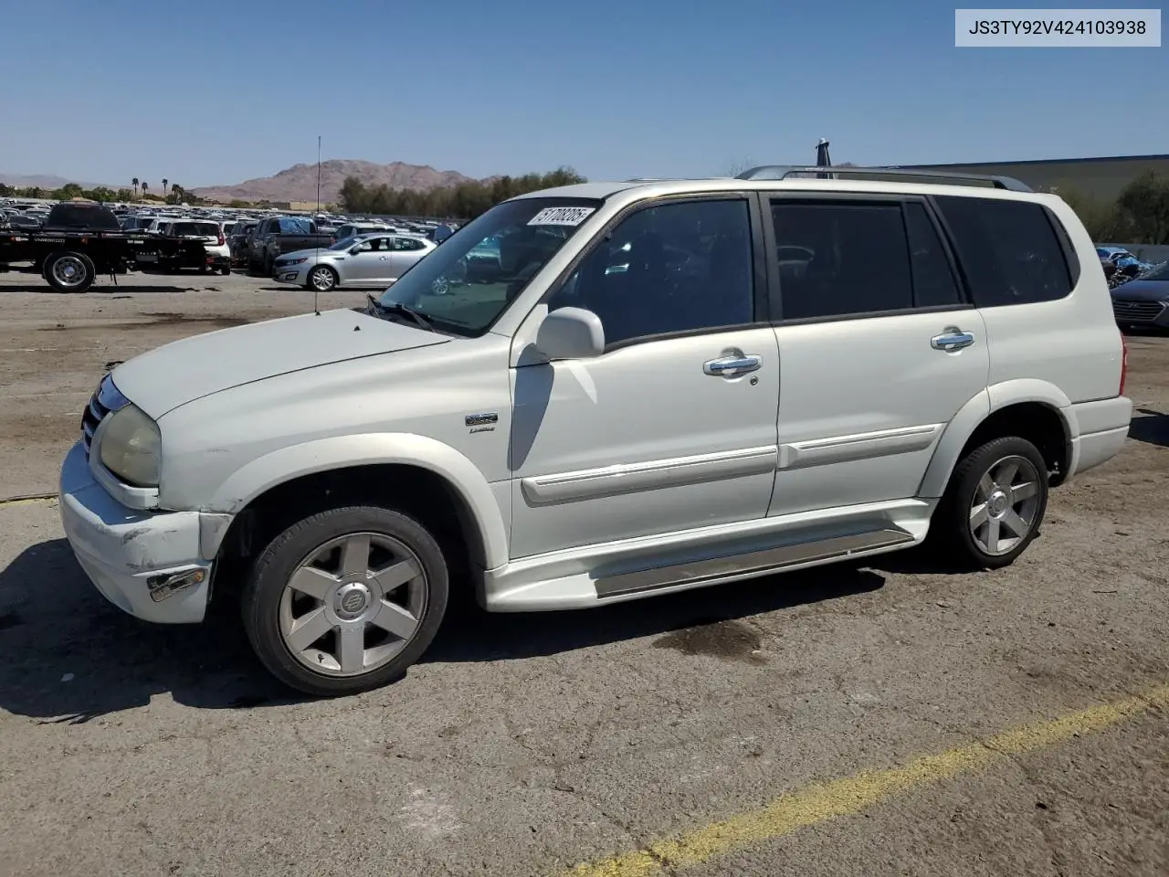 2002 Suzuki Xl7 Plus VIN: JS3TY92V424103938 Lot: 51708205