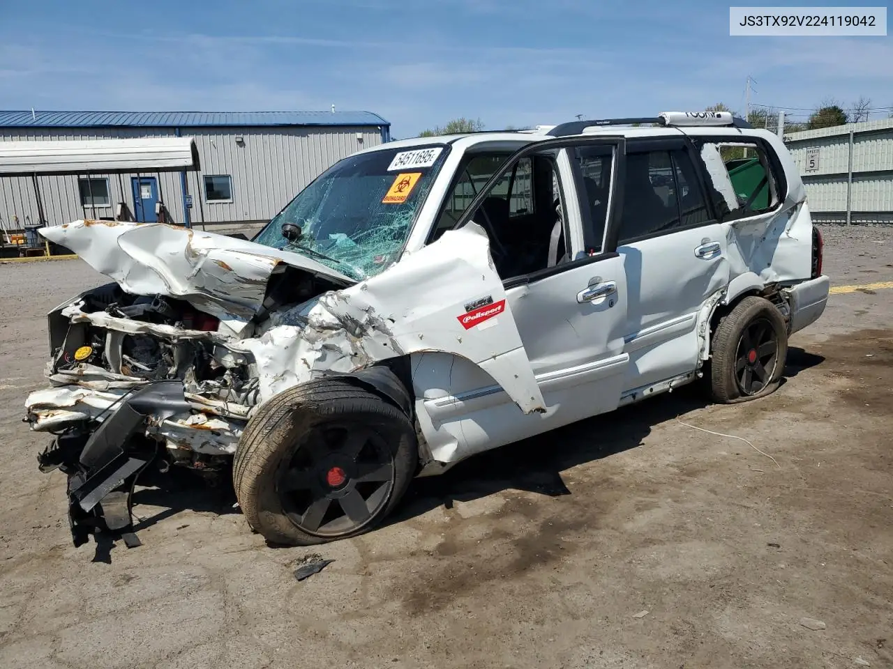 2002 Suzuki Xl7 Plus VIN: JS3TX92V224119042 Lot: 54511695