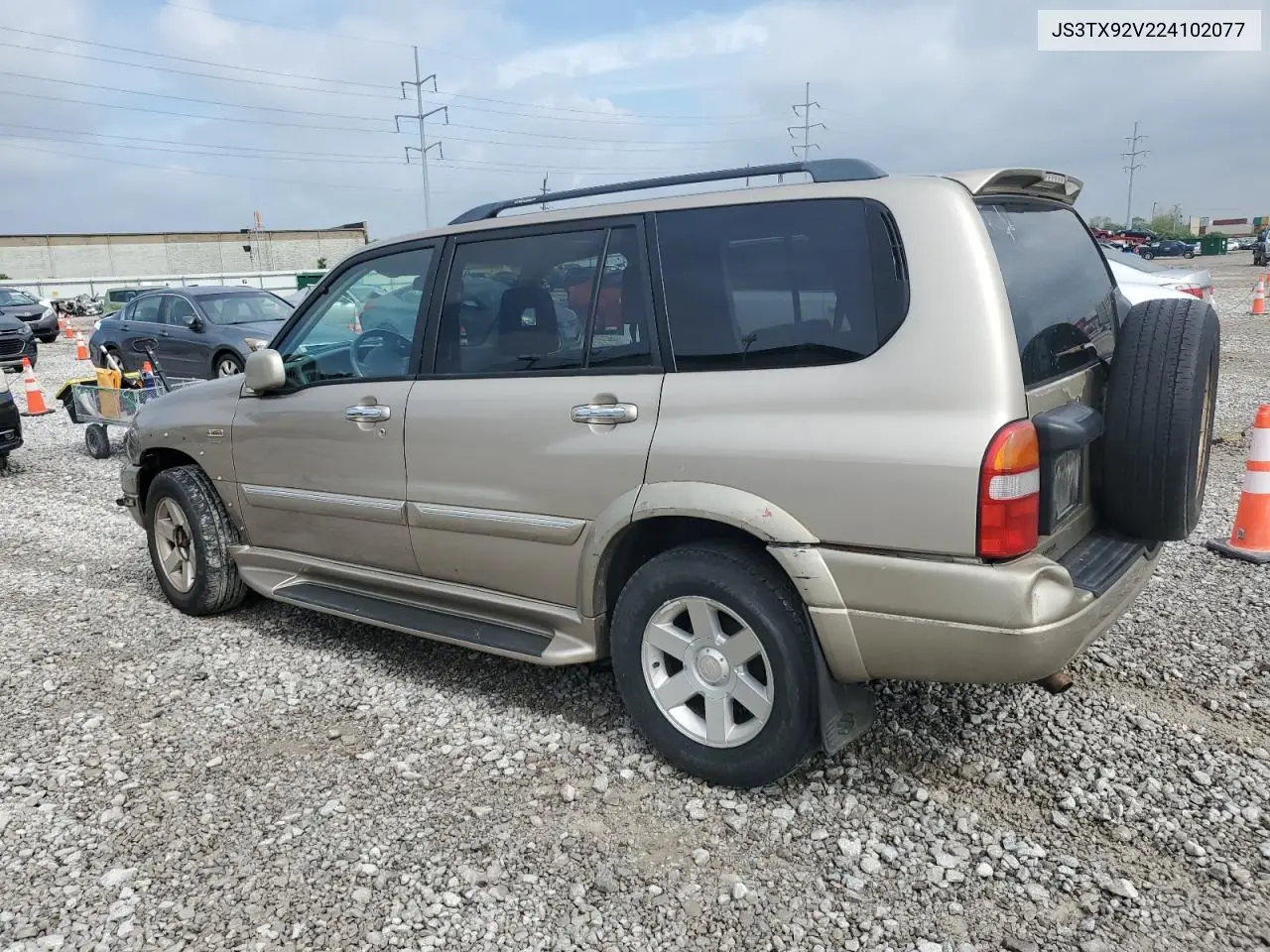 2002 Suzuki Xl7 Plus VIN: JS3TX92V224102077 Lot: 54737285