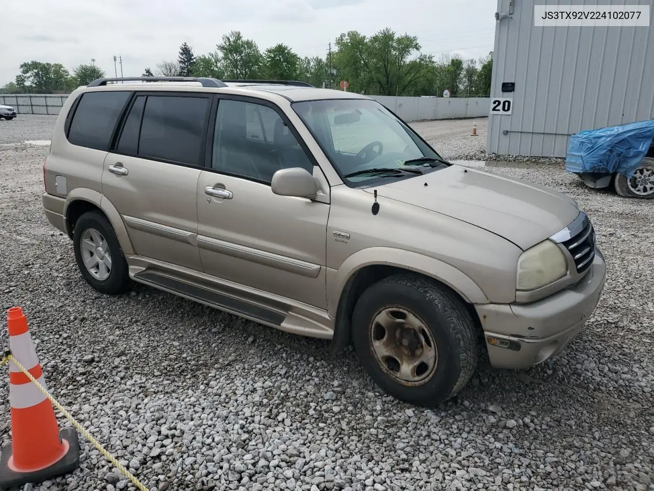 2002 Suzuki Xl7 Plus VIN: JS3TX92V224102077 Lot: 54737285