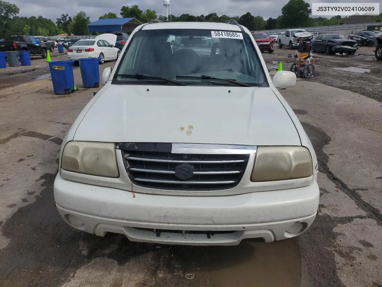 2002 Suzuki Xl7 Plus VIN: JS3TY92V024106089 Lot: 58418685