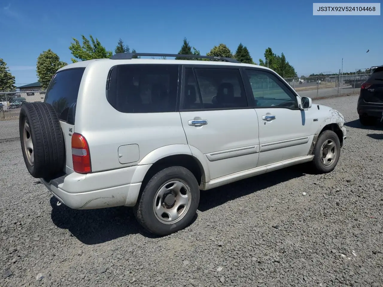 2002 Suzuki Xl7 Plus VIN: JS3TX92V524104468 Lot: 59162015
