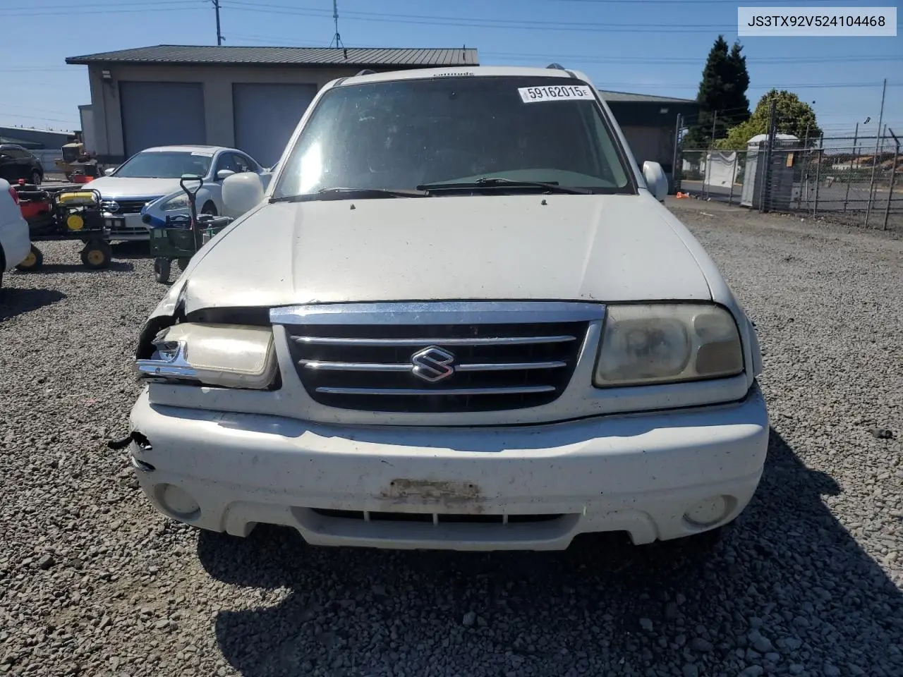 2002 Suzuki Xl7 Plus VIN: JS3TX92V524104468 Lot: 59162015
