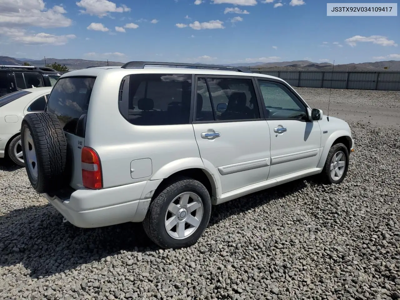 2003 Suzuki Xl7 Plus VIN: JS3TX92V034109417 Lot: 52672475