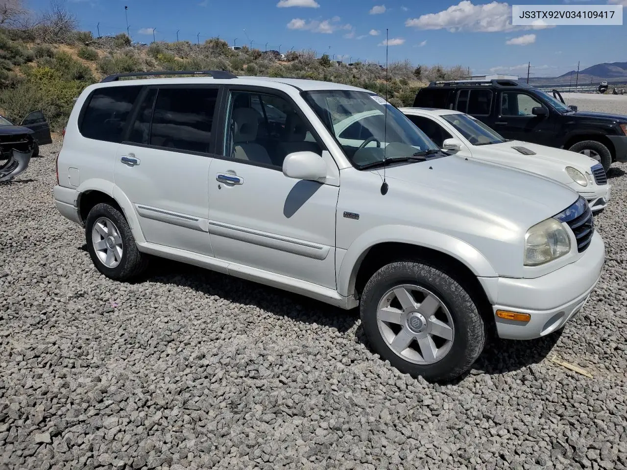 2003 Suzuki Xl7 Plus VIN: JS3TX92V034109417 Lot: 52672475
