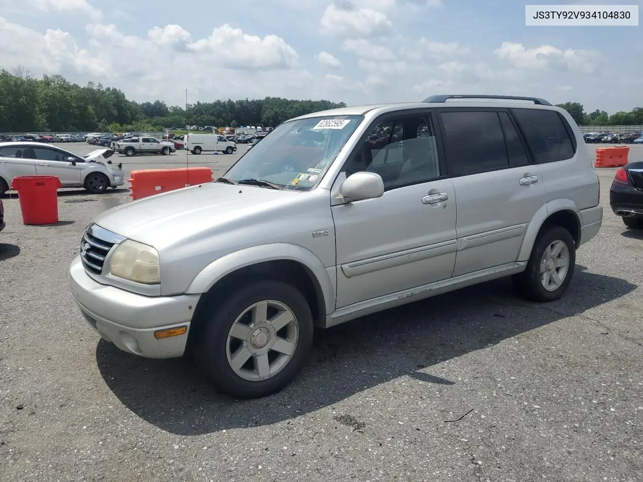 2003 Suzuki Xl7 Plus VIN: JS3TY92V934104830 Lot: 62862595