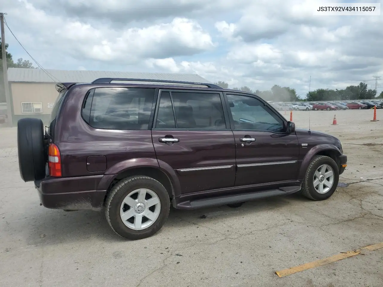 2003 Suzuki Xl7 Plus VIN: JS3TX92V434115057 Lot: 64727305