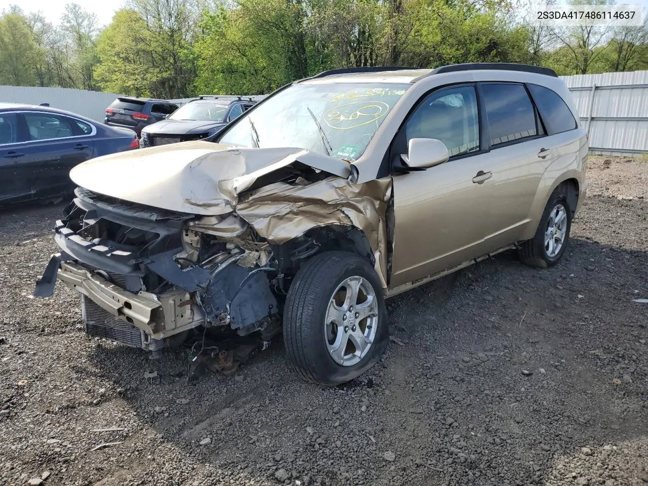 2008 Suzuki Xl7 Luxury VIN: 2S3DA417486114637 Lot: 73412584