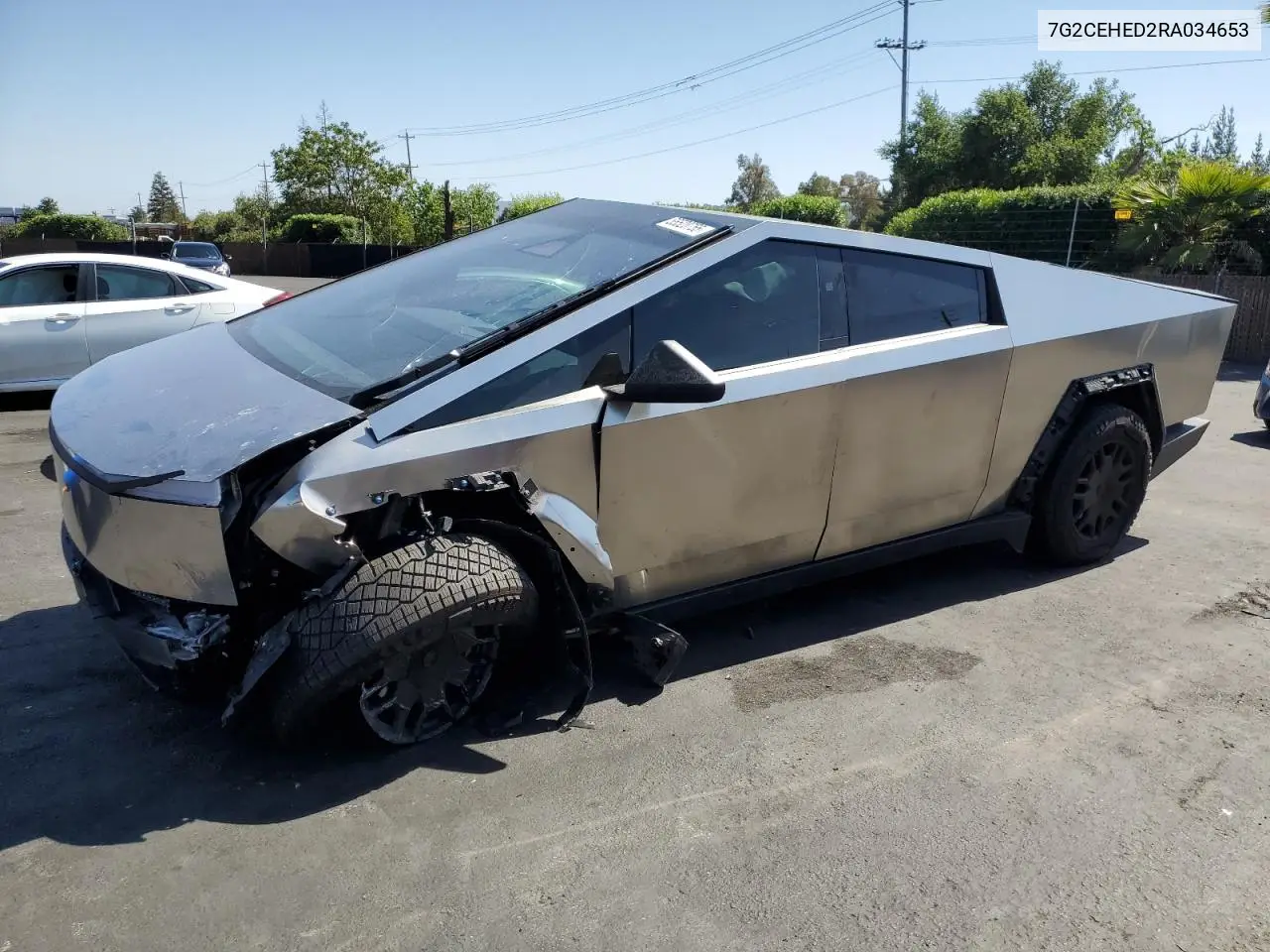 2024 Tesla Cybertruck VIN: 7G2CEHED2RA034653 Lot: 55520755