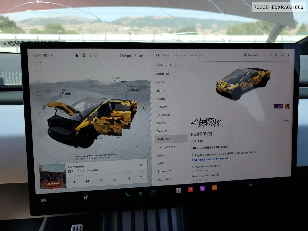 2024 Tesla Cybertruck VIN: 7G2CEHEDXRA021066 Lot: 59327495