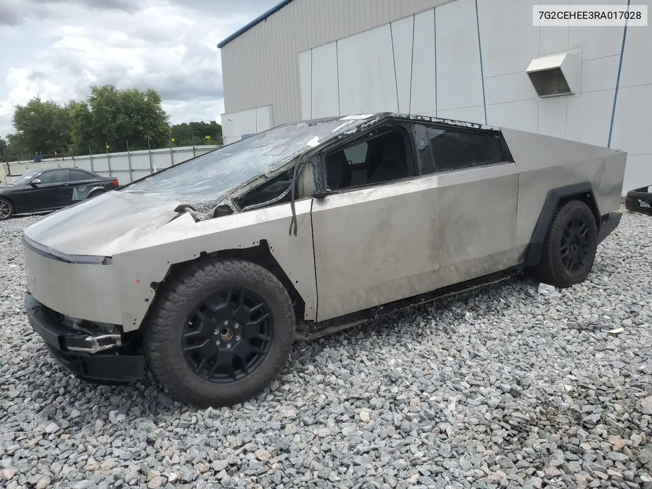 2024 Tesla Cybertruck VIN: 7G2CEHEE3RA017028 Lot: 59886675