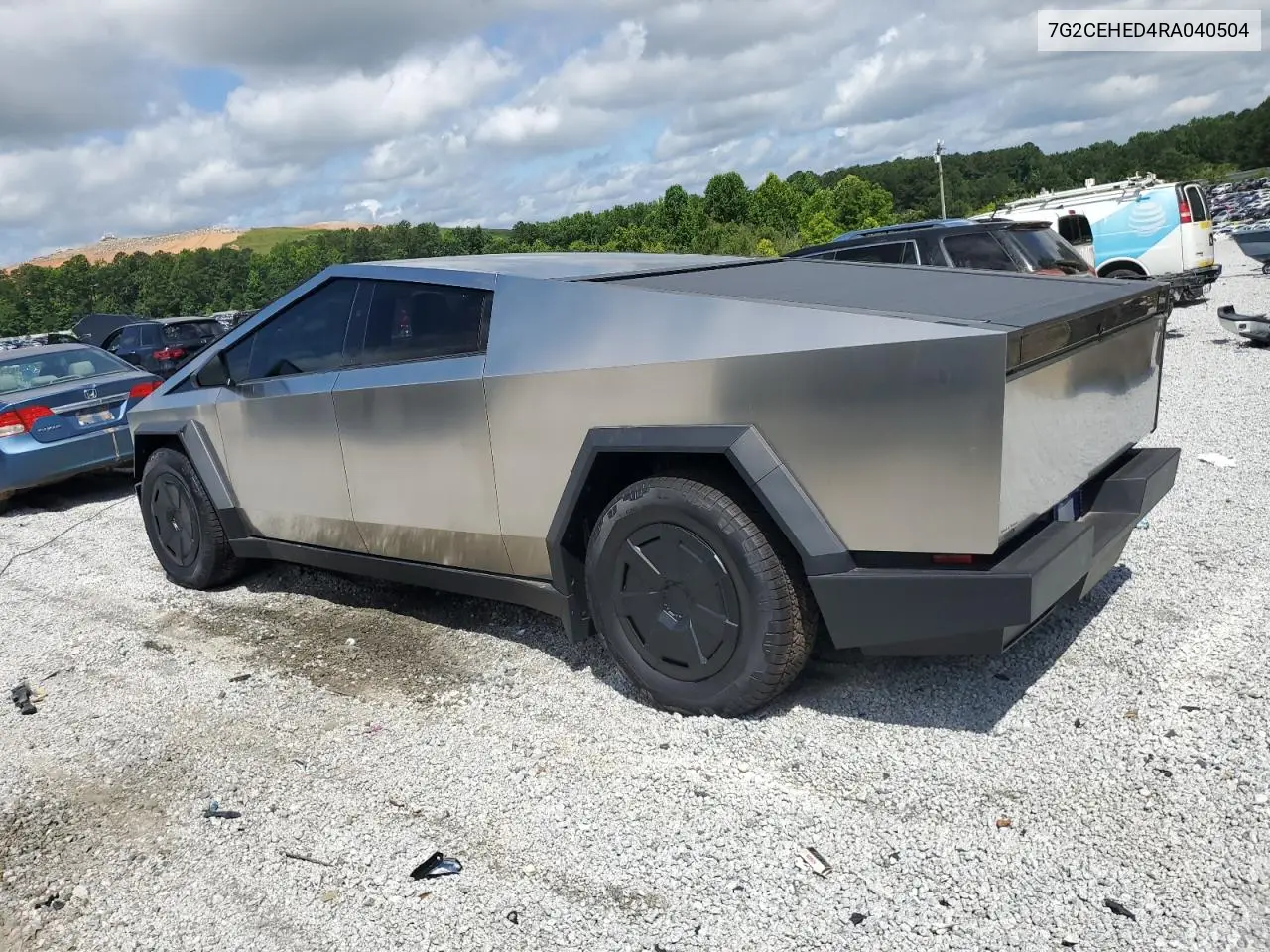 2024 Tesla Cybertruck VIN: 7G2CEHED4RA040504 Lot: 61219115