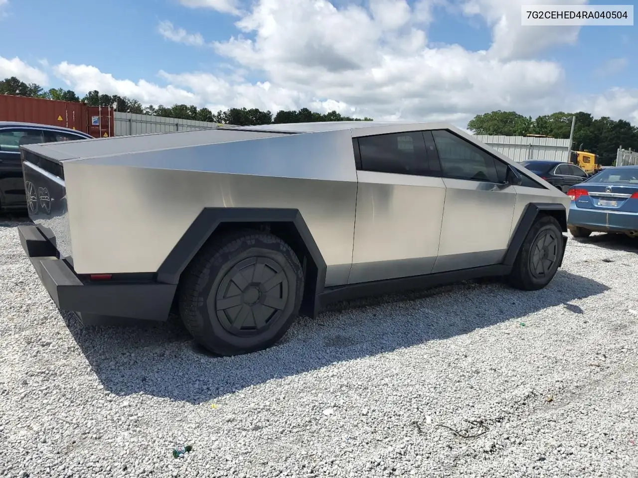 2024 Tesla Cybertruck VIN: 7G2CEHED4RA040504 Lot: 61219115