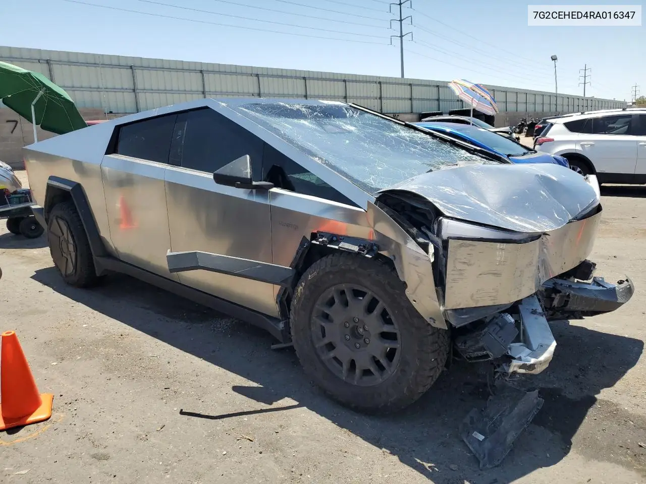 2024 Tesla Cybertruck VIN: 7G2CEHED4RA016347 Lot: 64123995