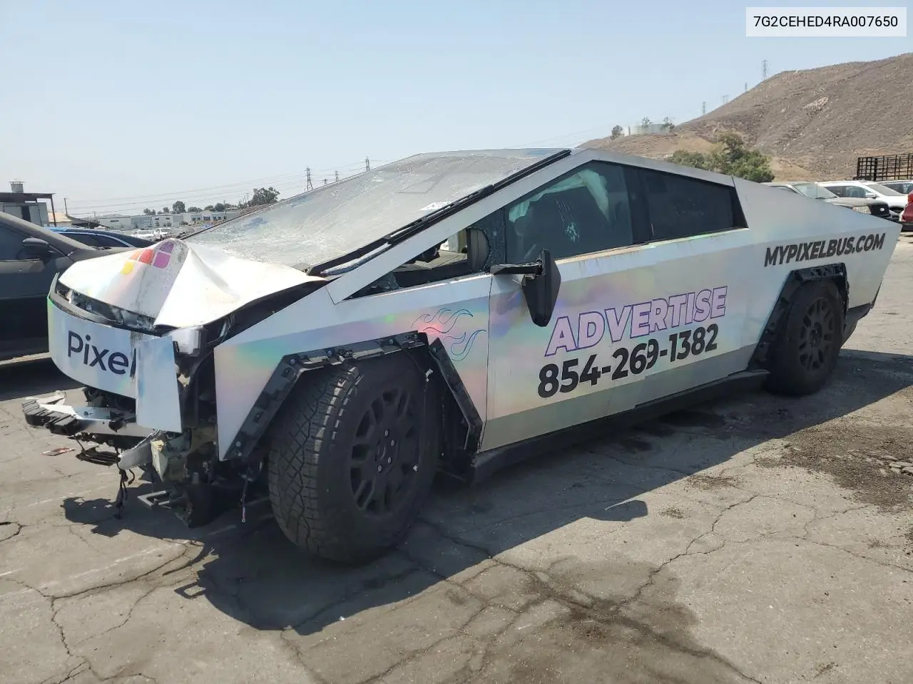 2024 Tesla Cybertruck VIN: 7G2CEHED4RA007650 Lot: 64136015