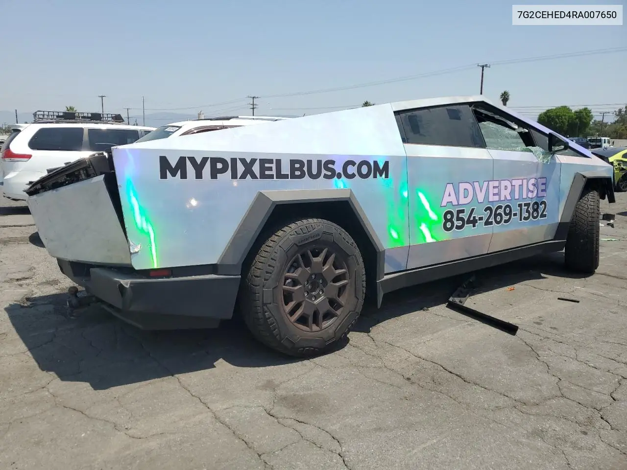 2024 Tesla Cybertruck VIN: 7G2CEHED4RA007650 Lot: 64136015