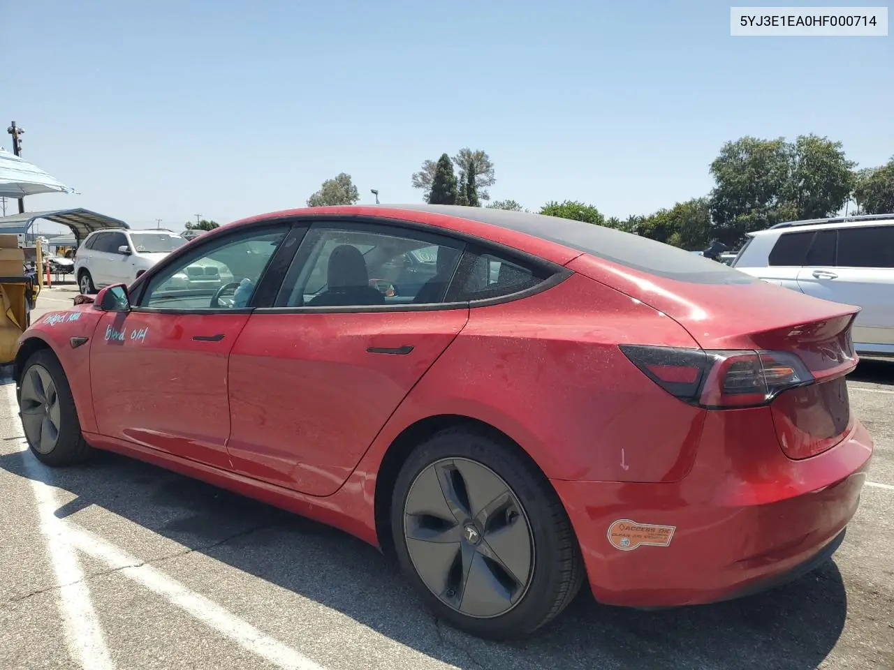 2017 Tesla Model 3 VIN: 5YJ3E1EA0HF000714 Lot: 63480125