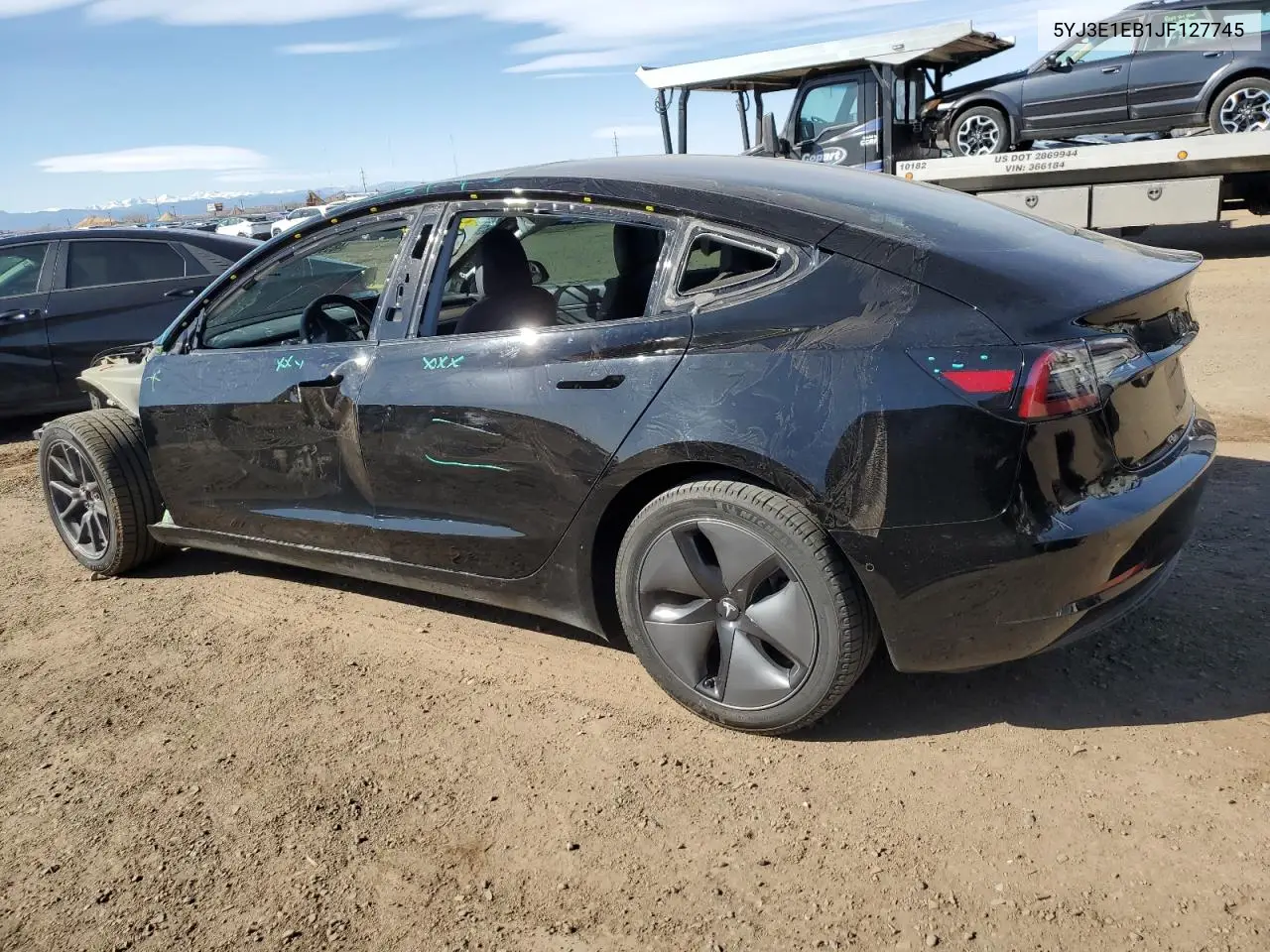 2018 Tesla Model 3 VIN: 5YJ3E1EB1JF127745 Lot: 48396275