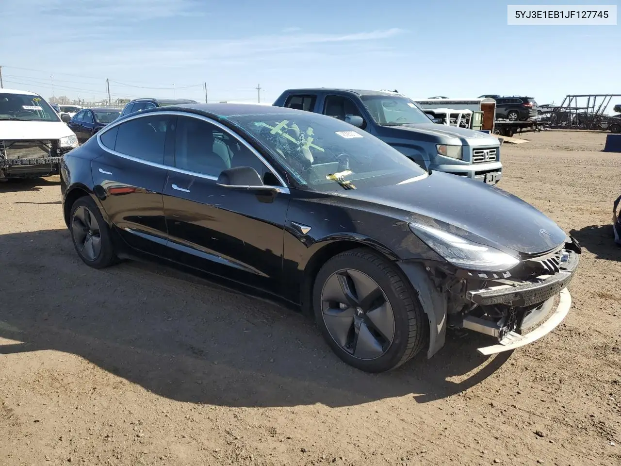 2018 Tesla Model 3 VIN: 5YJ3E1EB1JF127745 Lot: 48396275