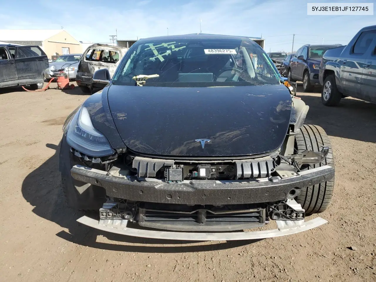 2018 Tesla Model 3 VIN: 5YJ3E1EB1JF127745 Lot: 48396275