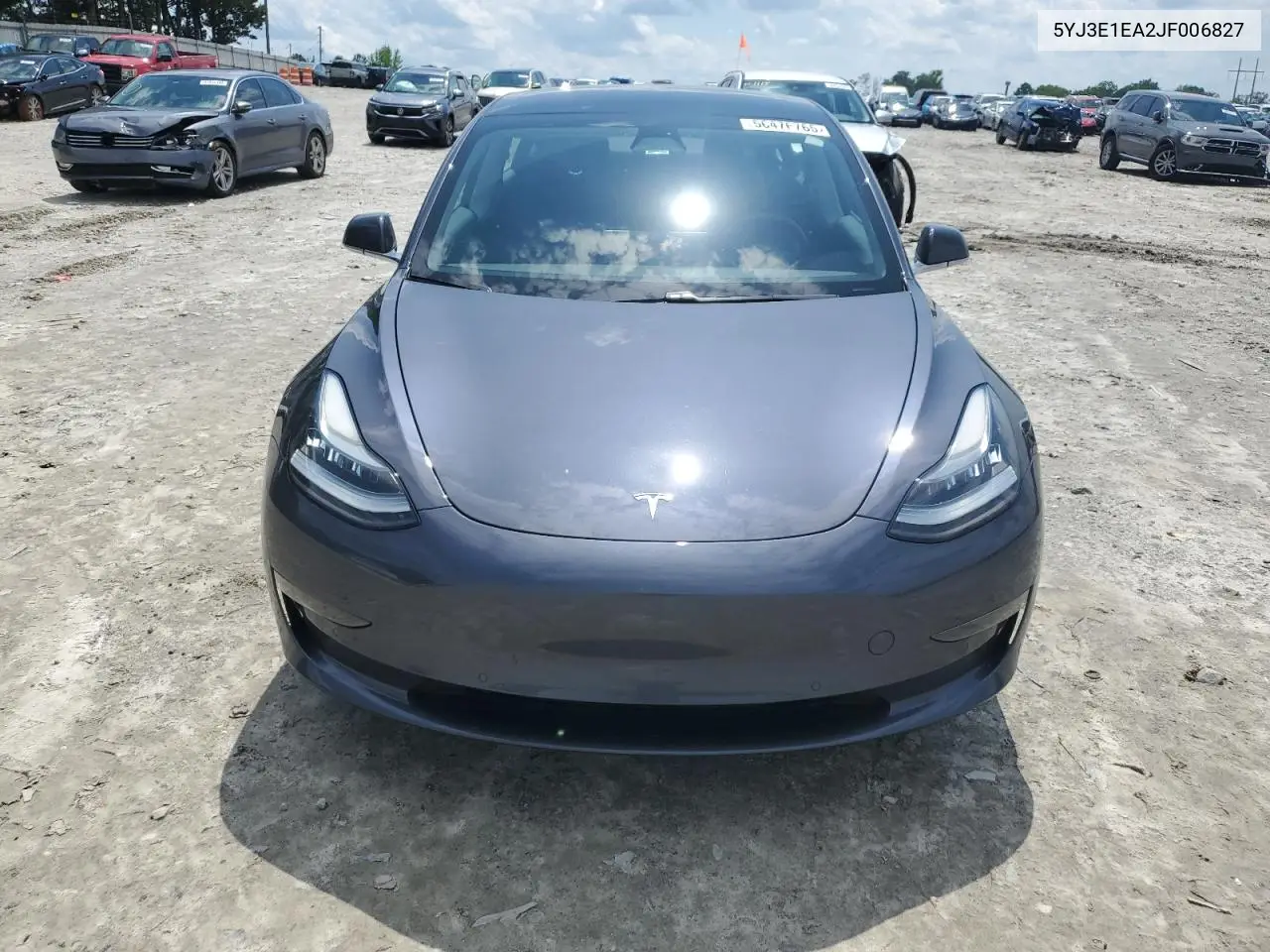 2018 Tesla Model 3 VIN: 5YJ3E1EA2JF006827 Lot: 56476765