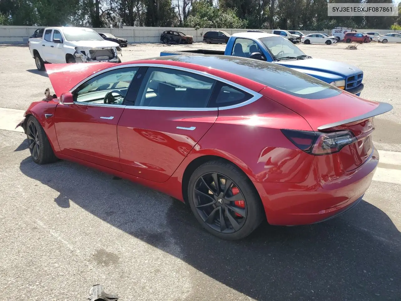2018 Tesla Model 3 VIN: 5YJ3E1EBXJF087861 Lot: 56951505