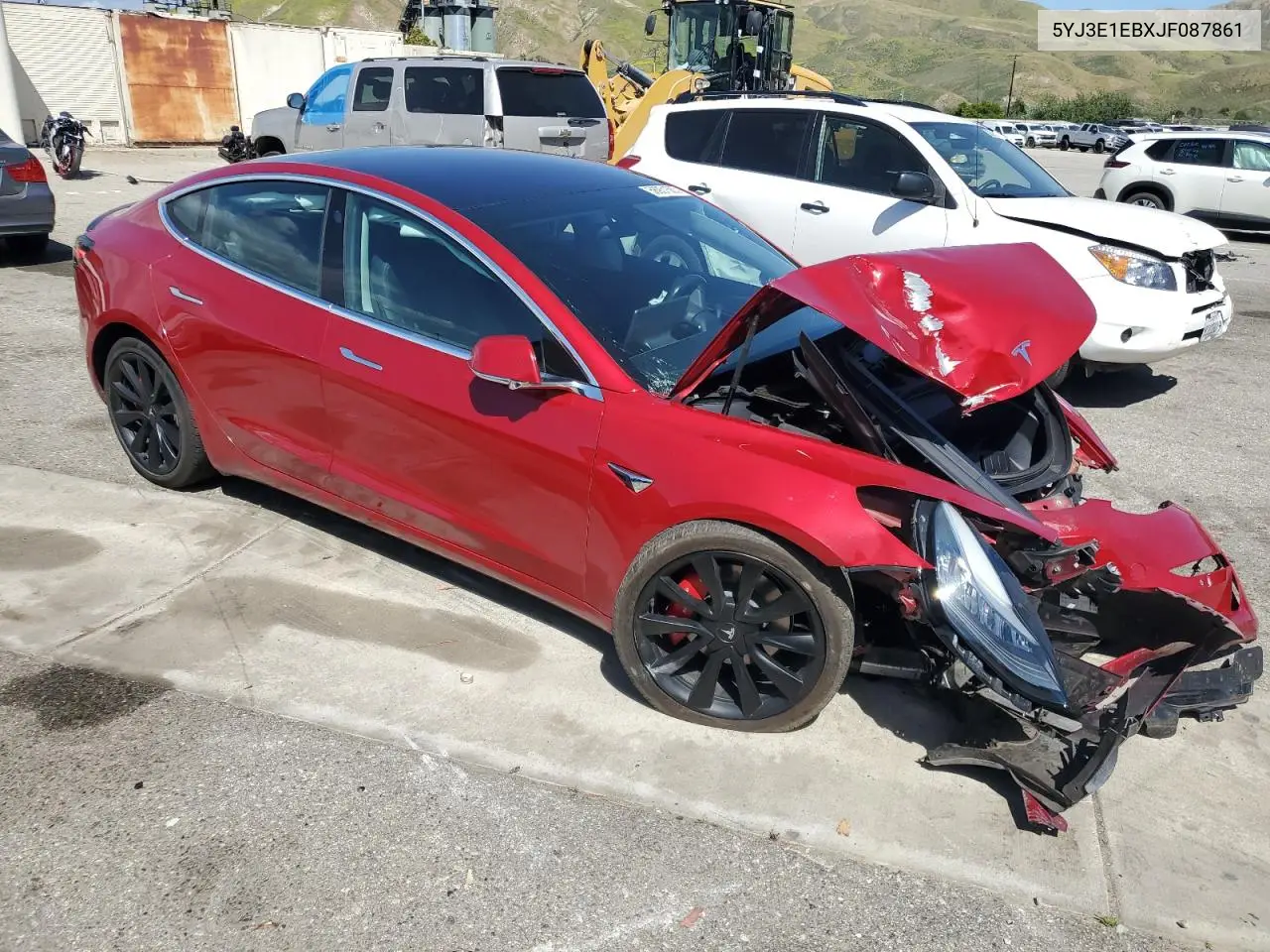 2018 Tesla Model 3 VIN: 5YJ3E1EBXJF087861 Lot: 56951505