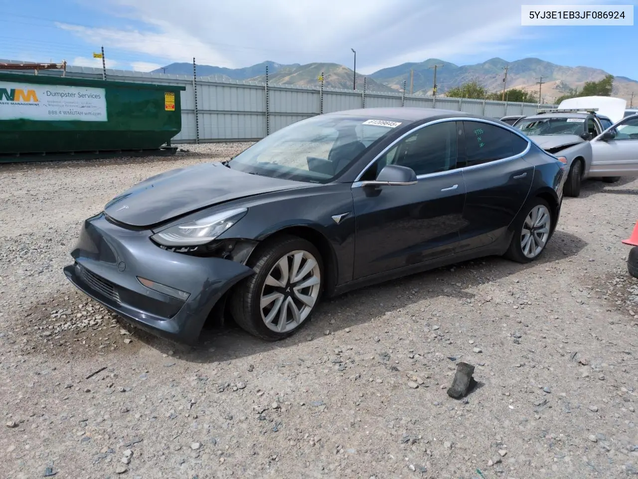 2018 Tesla Model 3 VIN: 5YJ3E1EB3JF086924 Lot: 61209845