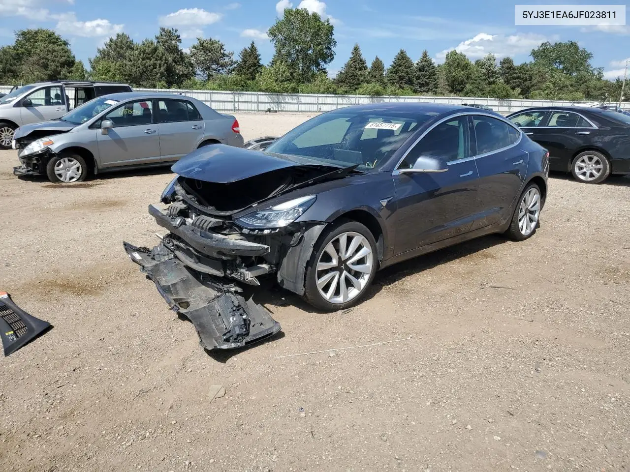 2018 Tesla Model 3 VIN: 5YJ3E1EA6JF023811 Lot: 61857715