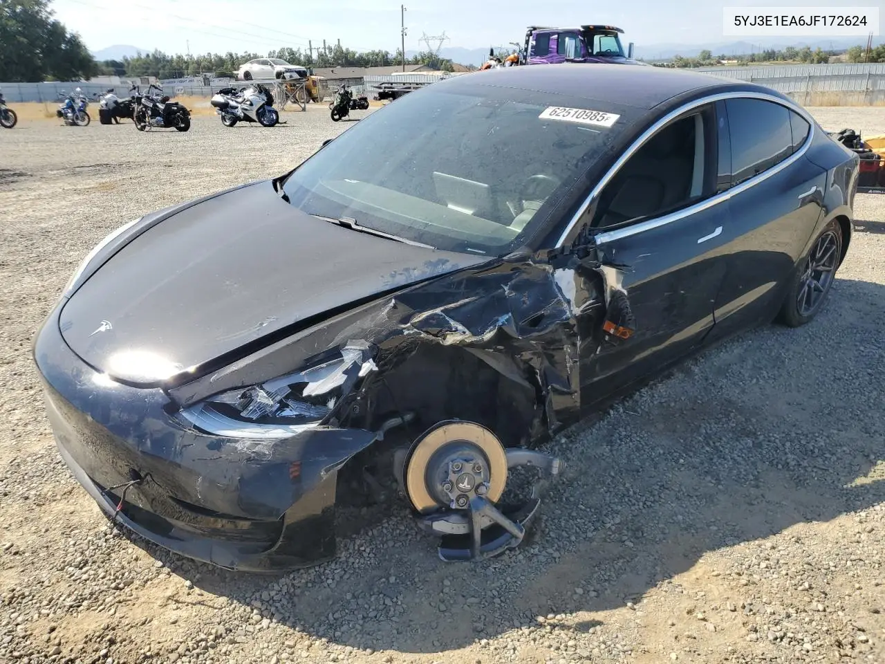 2018 Tesla Model 3 VIN: 5YJ3E1EA6JF172624 Lot: 62510985