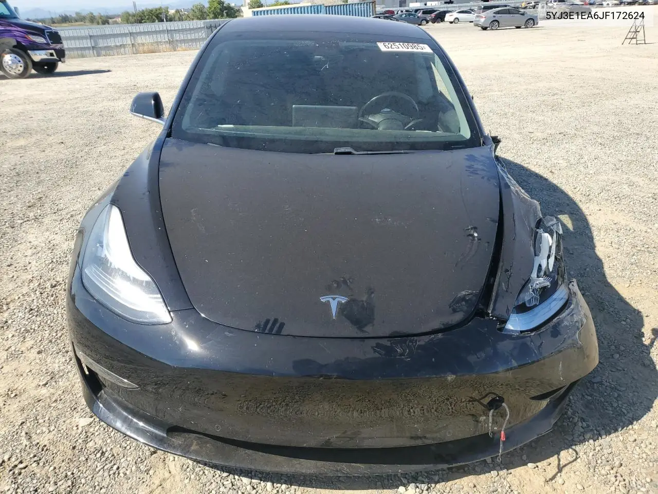 2018 Tesla Model 3 VIN: 5YJ3E1EA6JF172624 Lot: 62510985