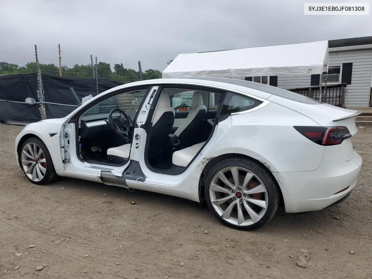 2018 Tesla Model 3 VIN: 5YJ3E1EB0JF081308 Lot: 62540695