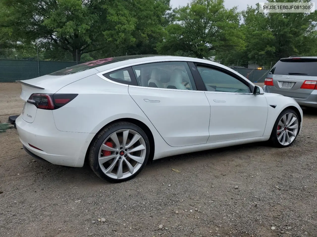 2018 Tesla Model 3 VIN: 5YJ3E1EB0JF081308 Lot: 62540695