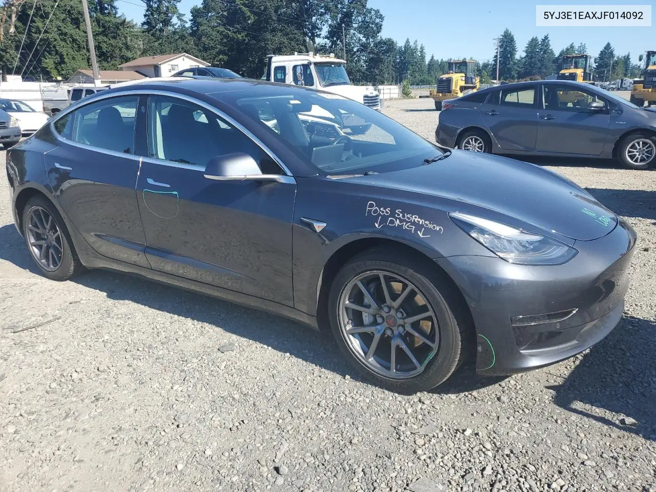 2018 Tesla Model 3 VIN: 5YJ3E1EAXJF014092 Lot: 62568075