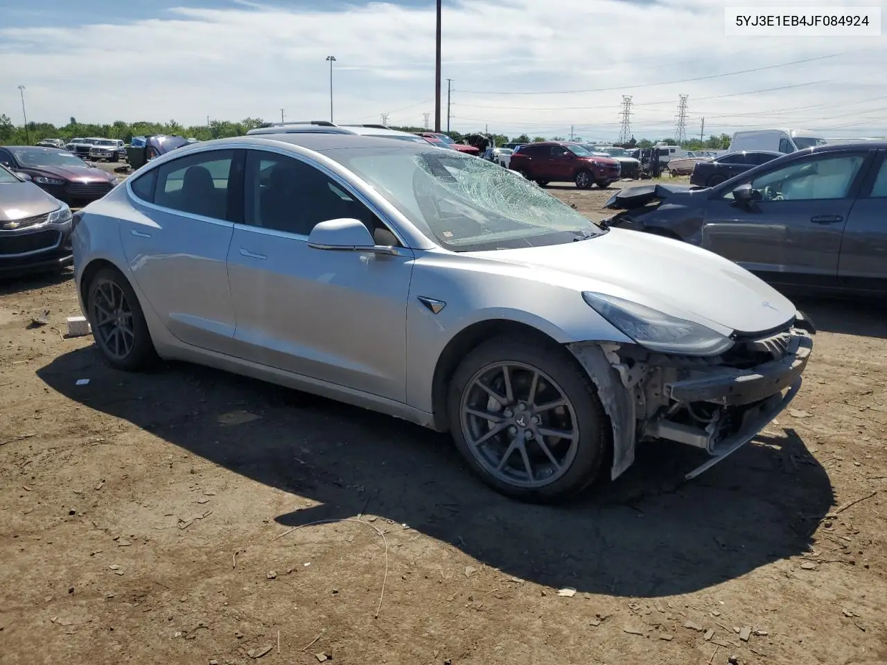 2018 Tesla Model 3 VIN: 5YJ3E1EB4JF084924 Lot: 62906105