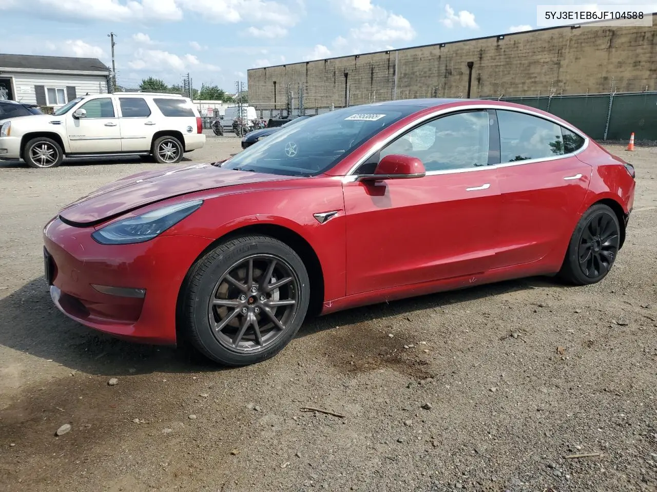2018 Tesla Model 3 VIN: 5YJ3E1EB6JF104588 Lot: 62953665