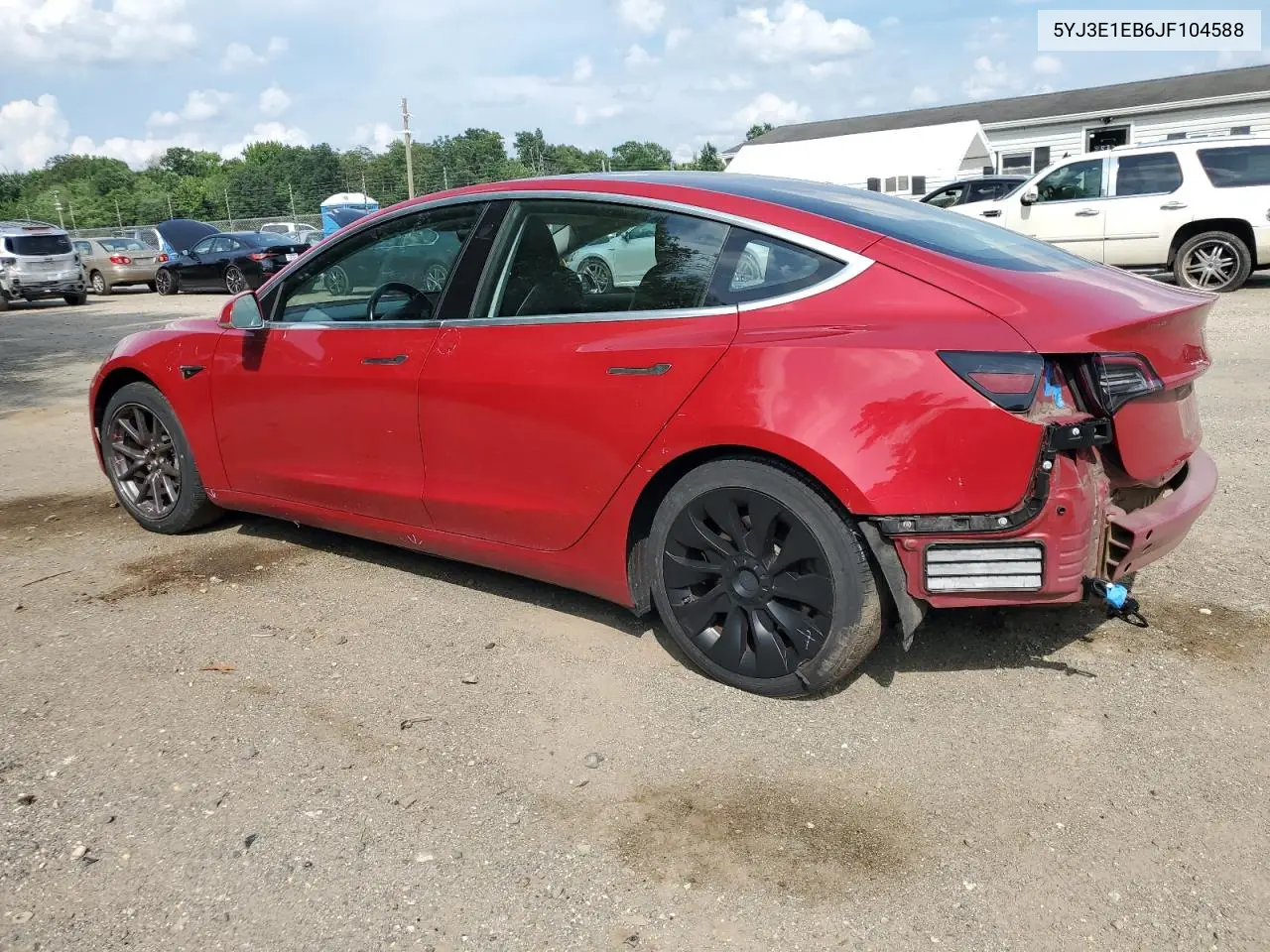2018 Tesla Model 3 VIN: 5YJ3E1EB6JF104588 Lot: 62953665