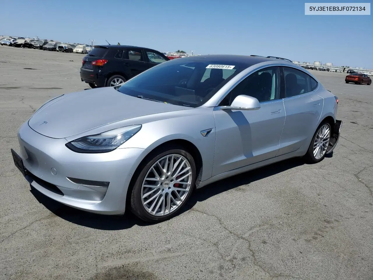 2018 Tesla Model 3 VIN: 5YJ3E1EB3JF072134 Lot: 63080615