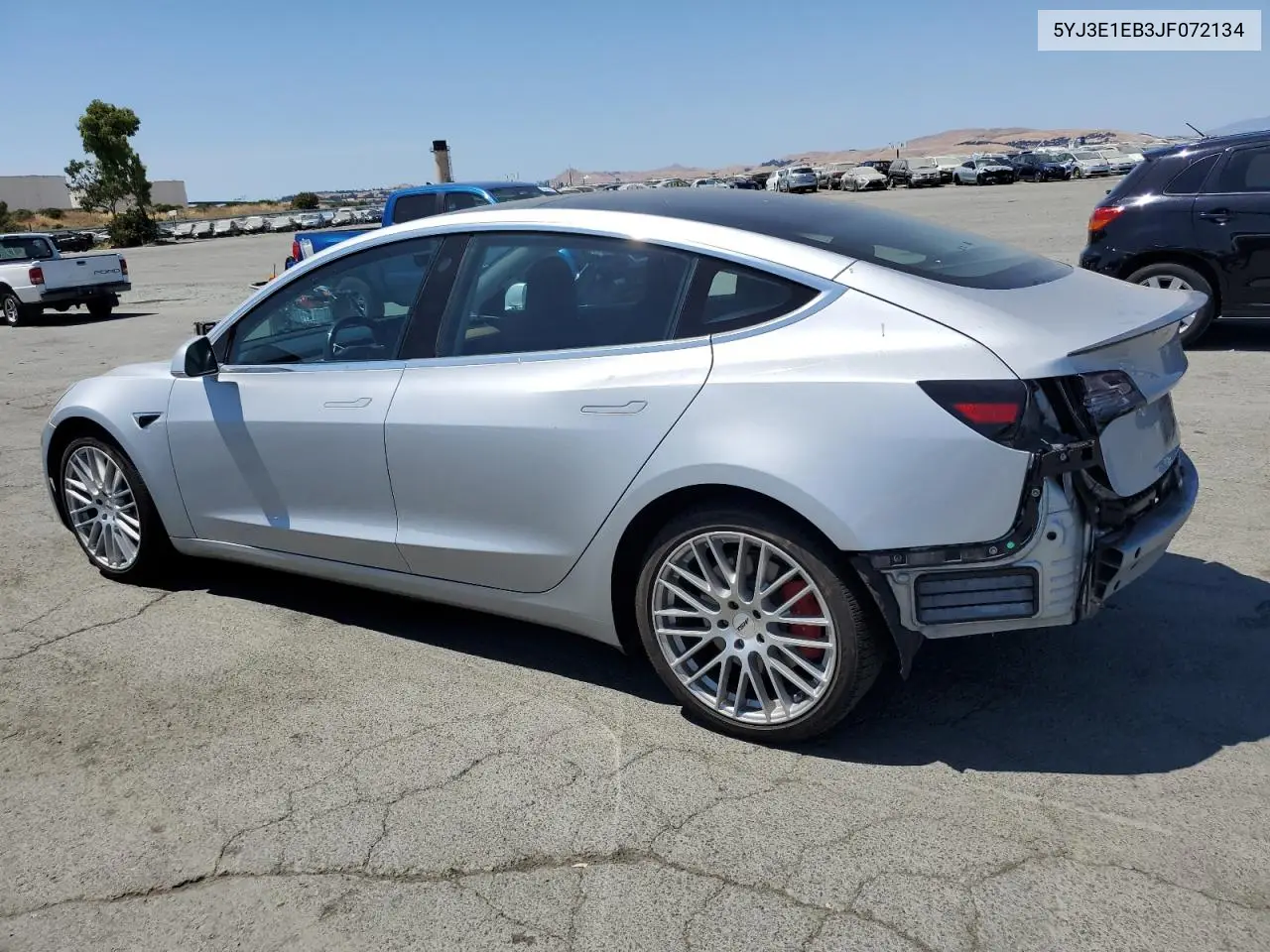 2018 Tesla Model 3 VIN: 5YJ3E1EB3JF072134 Lot: 63080615