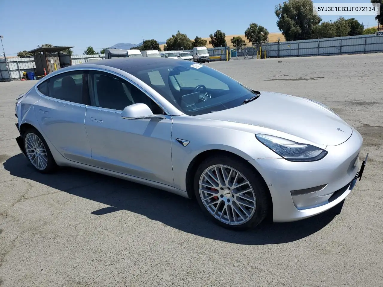 2018 Tesla Model 3 VIN: 5YJ3E1EB3JF072134 Lot: 63080615