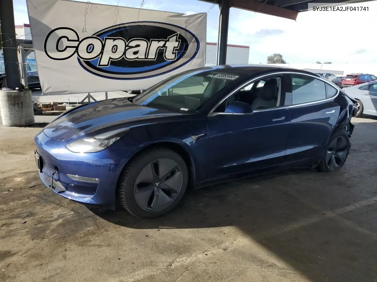 2018 Tesla Model 3 VIN: 5YJ3E1EA2JF041741 Lot: 63083465