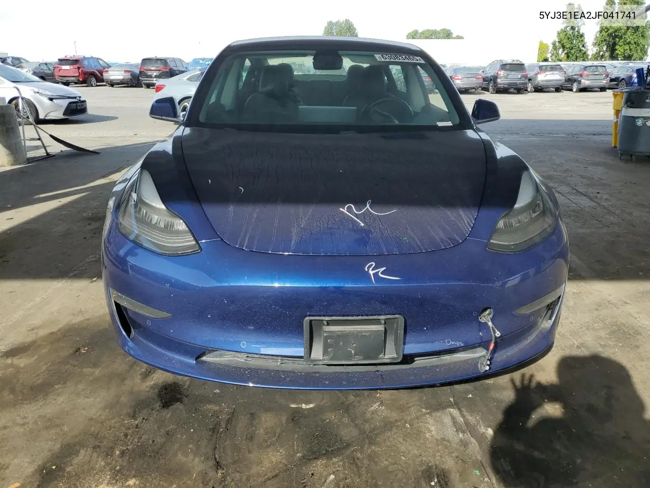 2018 Tesla Model 3 VIN: 5YJ3E1EA2JF041741 Lot: 63083465