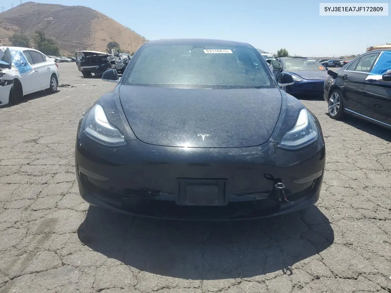 2018 Tesla Model 3 VIN: 5YJ3E1EA7JF172809 Lot: 63110415