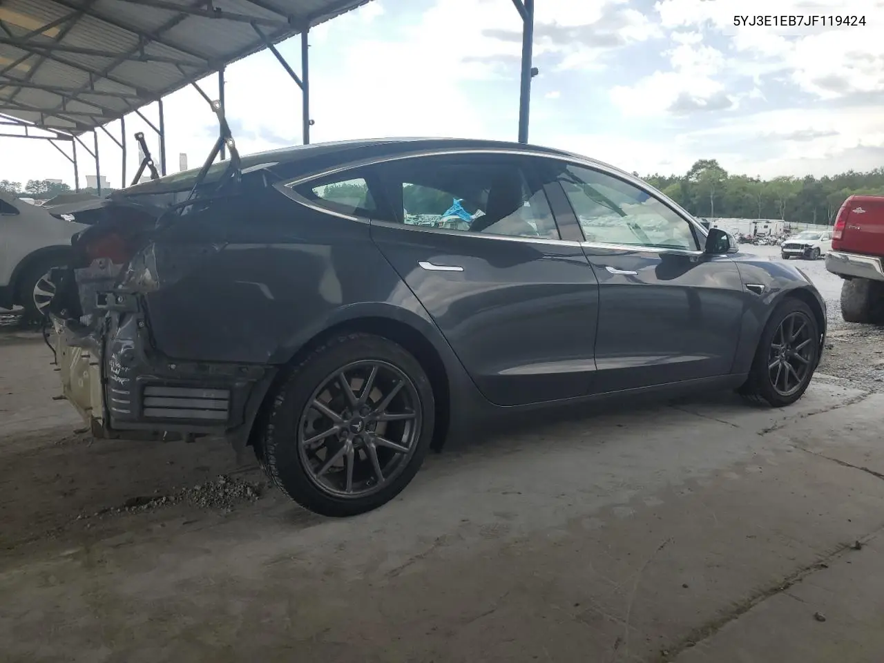 2018 Tesla Model 3 VIN: 5YJ3E1EB7JF119424 Lot: 63414375