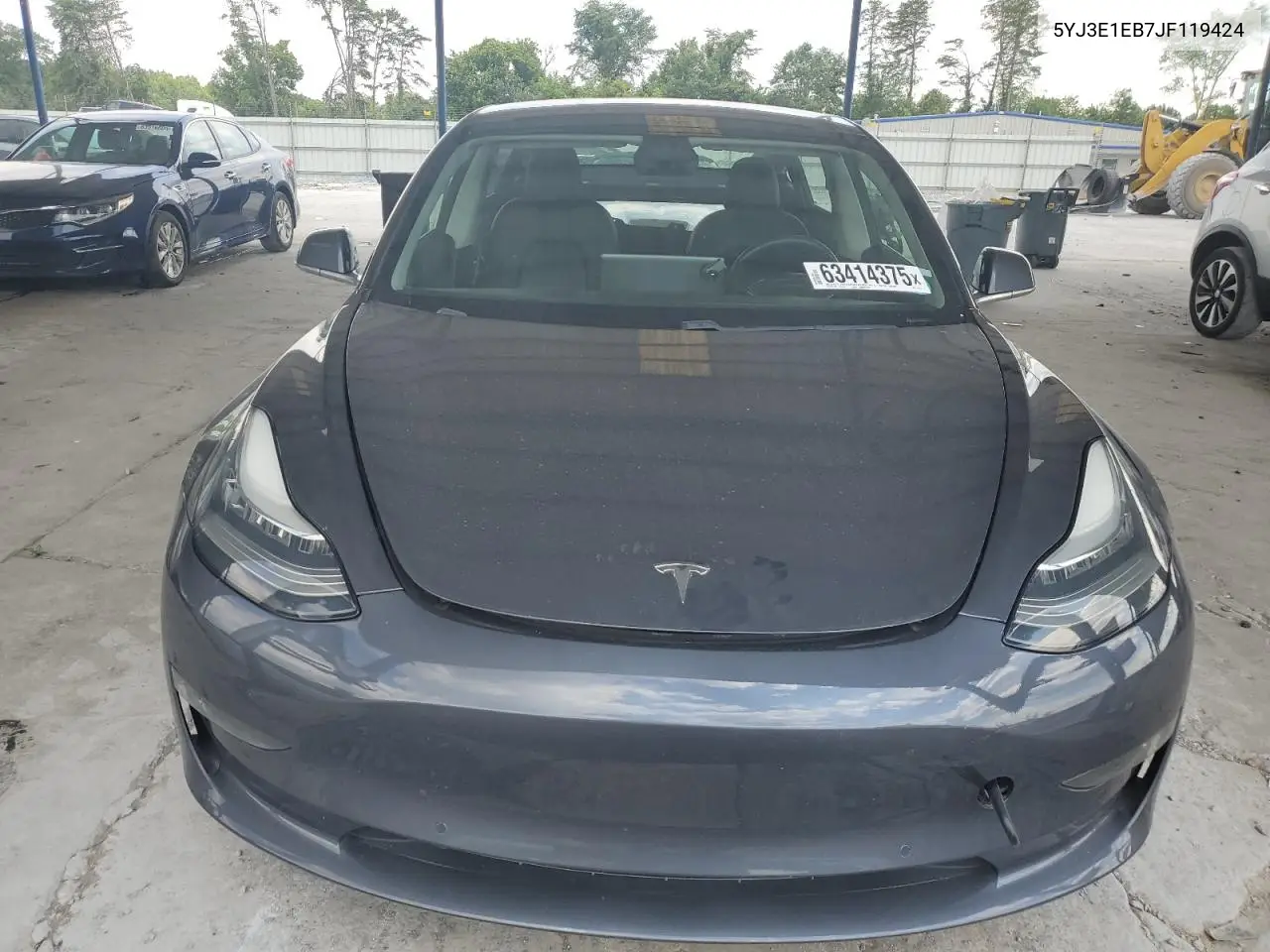 2018 Tesla Model 3 VIN: 5YJ3E1EB7JF119424 Lot: 63414375