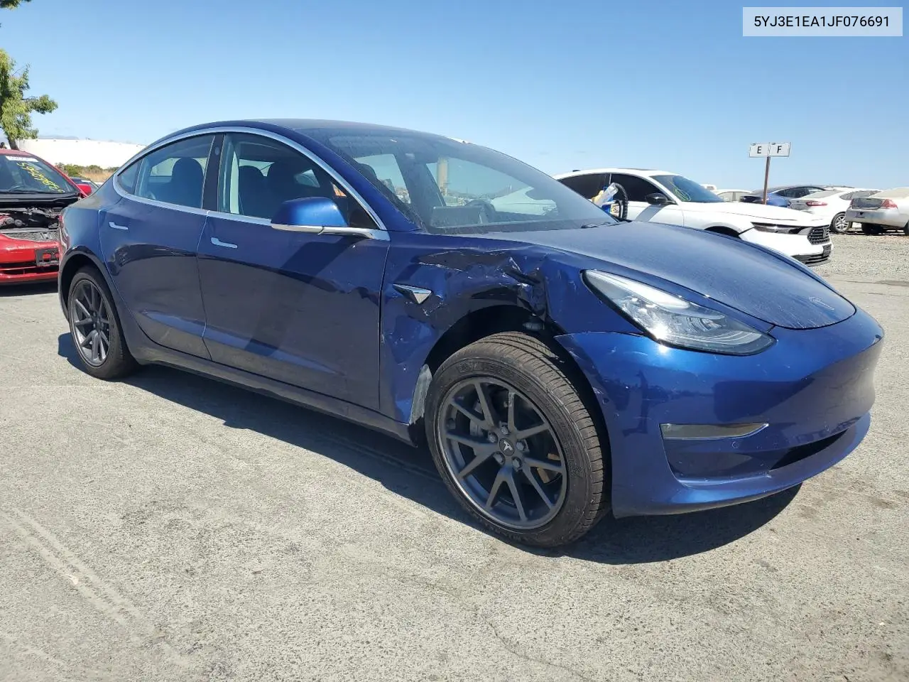 2018 Tesla Model 3 VIN: 5YJ3E1EA1JF076691 Lot: 64057795