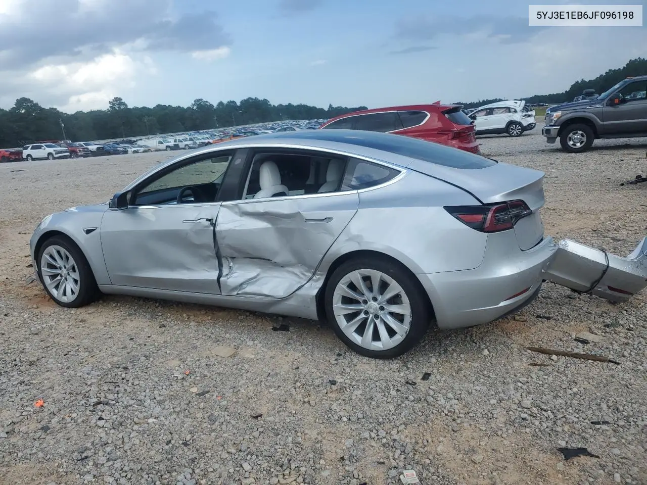 2018 Tesla Model 3 VIN: 5YJ3E1EB6JF096198 Lot: 64338595