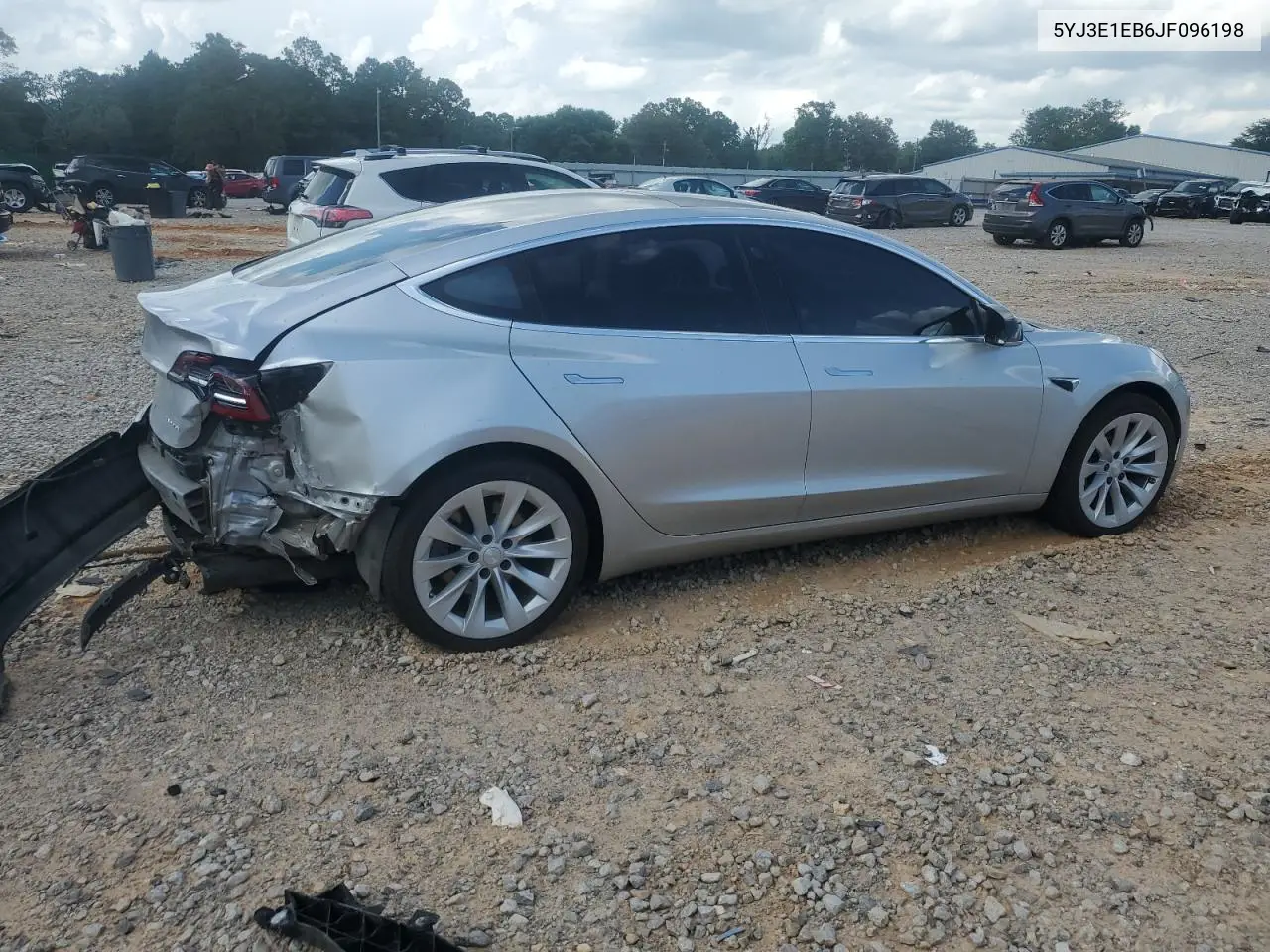 2018 Tesla Model 3 VIN: 5YJ3E1EB6JF096198 Lot: 64338595
