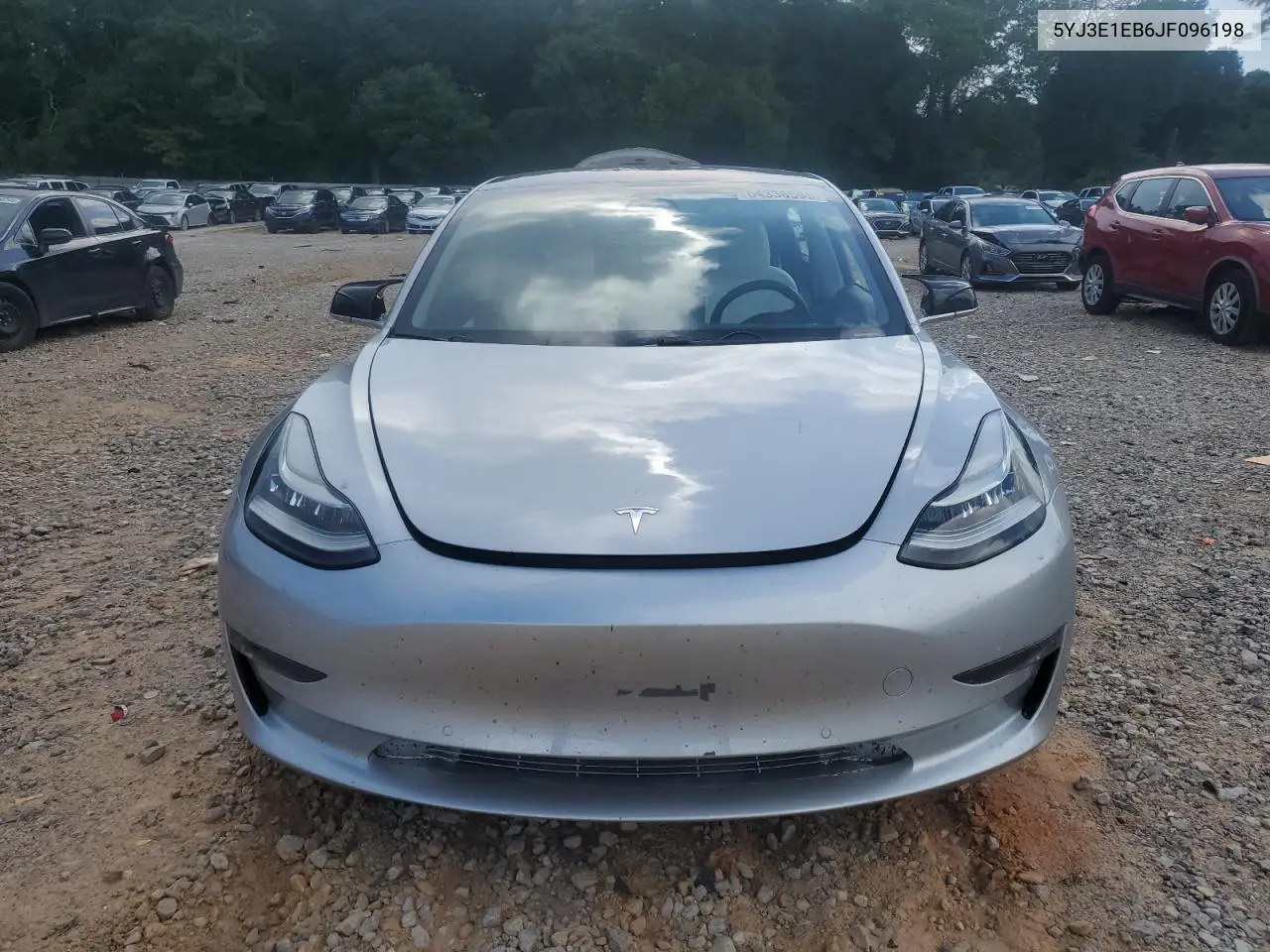 2018 Tesla Model 3 VIN: 5YJ3E1EB6JF096198 Lot: 64338595