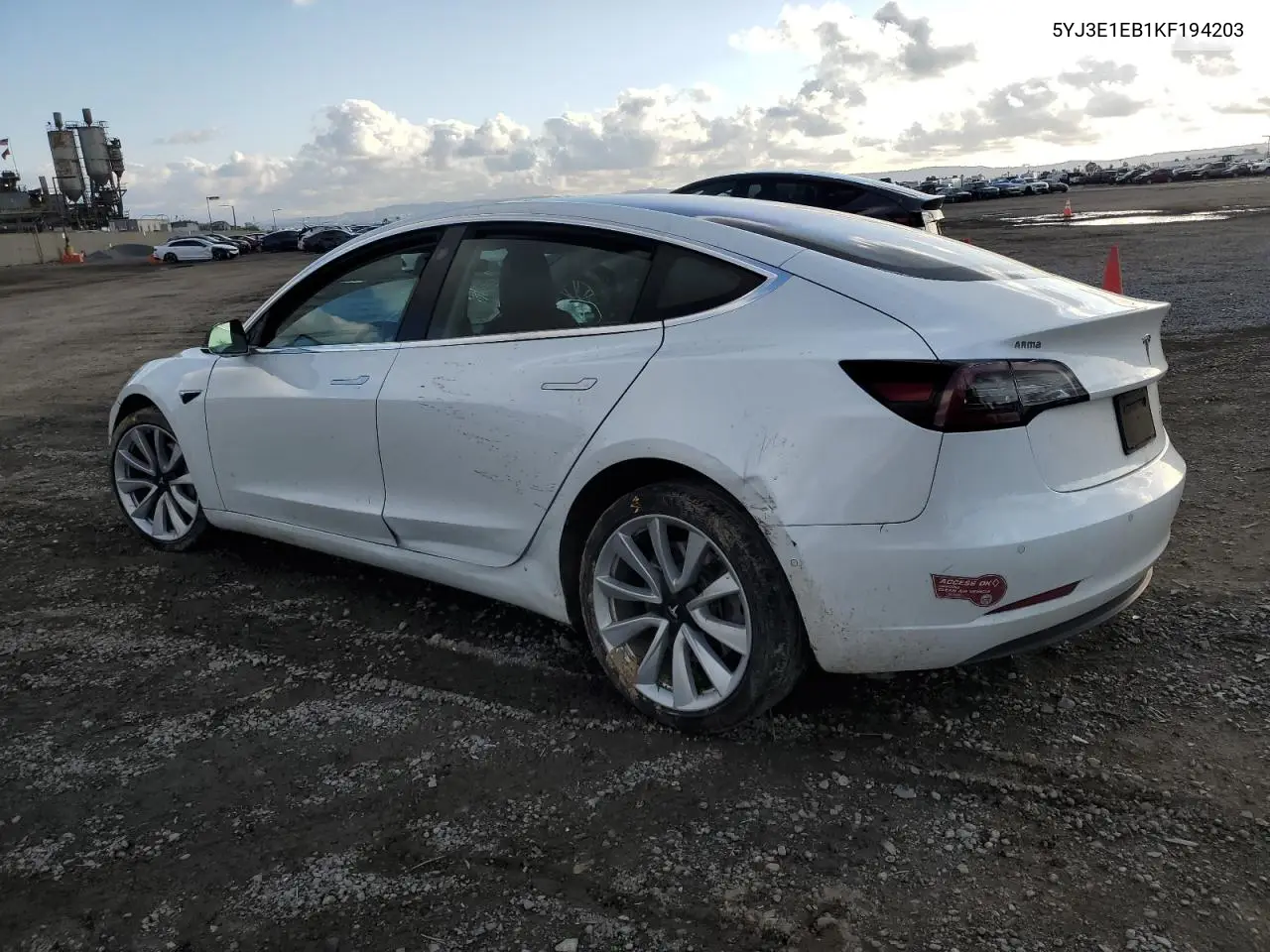 2019 Tesla Model 3 VIN: 5YJ3E1EB1KF194203 Lot: 43067465